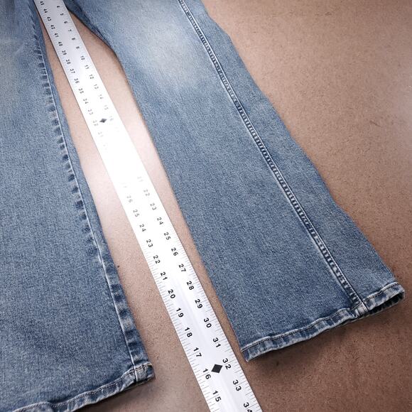 Wrangler Slim Boot 77 Jeans Men 30x32 Md Blue Vintage Distressed Stretch Western - Picture 7 of 12